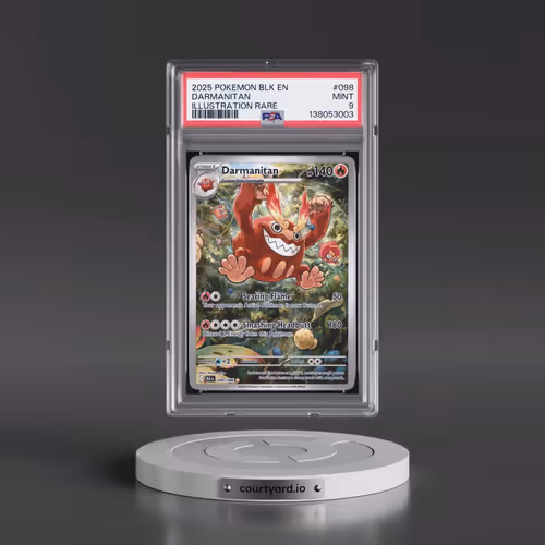 2025 Pokémon Blk EN-Black Bolt #098 Darmanitan - Illustration Rare (PSA 9 MINT)
