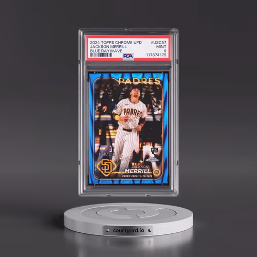 2024 Topps Chrome Update #USC57 Jackson Merrill - Blue Raywave (PSA 9 MINT)