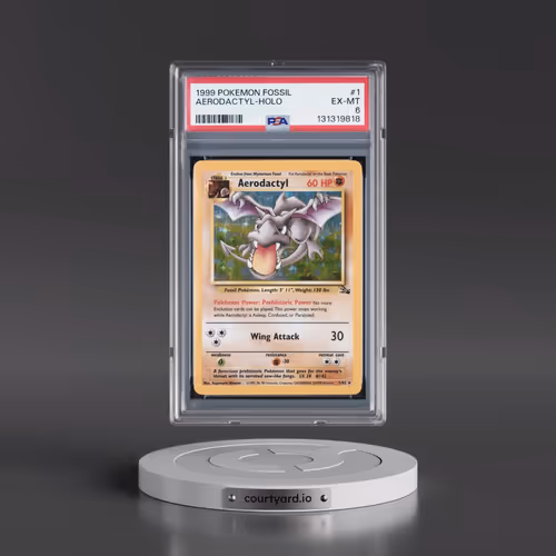 1999 Pokémon Fossil #1 Aerodactyl - Holo (PSA 6 EX-MT)