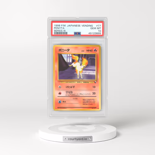 1998 Pokémon Vending #77 Ponyta - Series III (PSA 10 GEM MINT)