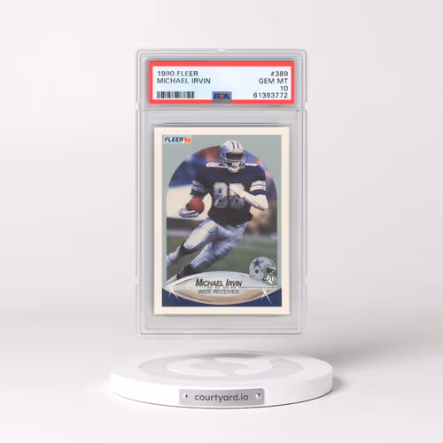 1990 Fleer #389 Michael Irvin (PSA 10 GEM MINT)