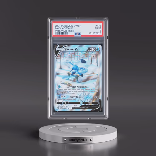 2021 Pokémon Sword & Shield Evolving Skies #175 Glaceon V - Holo Full Art (PSA 9 MINT)