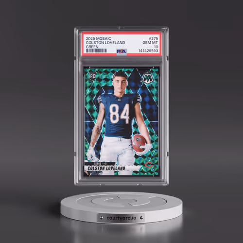 2025 Panini Mosaic #275 Colston Loveland - Green (PSA 10 GEM MINT)