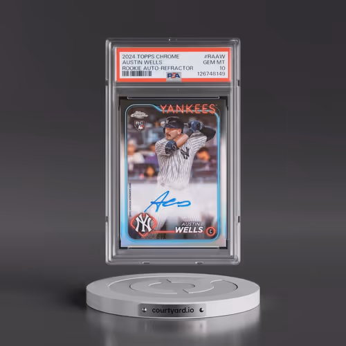 2024 Topps Chrome Rookie Autographs #RAAW Austin Wells - Refractor (PSA 10 GEM MINT)