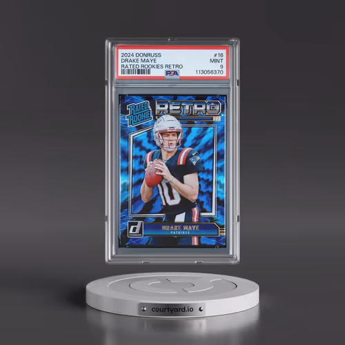 2024 Panini Donruss Rated Rookies Retro #16 Drake Maye (PSA 9 MINT)