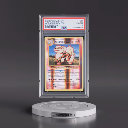 2016 Pokémon XY Evolutions #18 Arcanine - Reverse Foil (PSA 6 EX-MT)