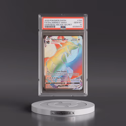 2020 Pokémon Sword & Shield Darkness Ablaze #194 Salamence Vmax - Full Art Secret (PSA 10 GEM MINT)