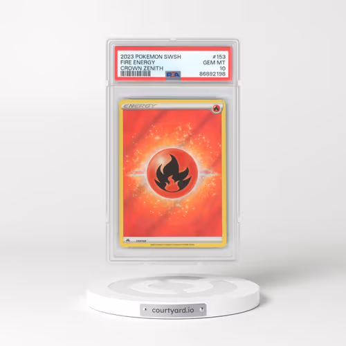 2023 Pokémon Sword and Shield Crown Zenith #153 Fire Energy (PSA 10 GEM MINT)