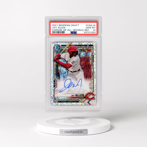 2021 Bowman Draft Chrome Draft Pick Autographs #CDAJA Jay Allen - Sparkle Refractor (PSA 10 GEM MINT)