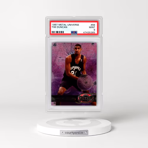 1997 Metal Universe #66 Tim Duncan (PSA 9 MINT)