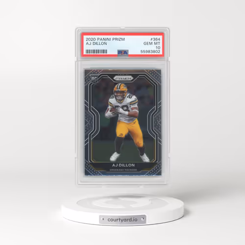 2020 Panini Prizm #364 AJ Dillon (PSA 10 GEM MINT)