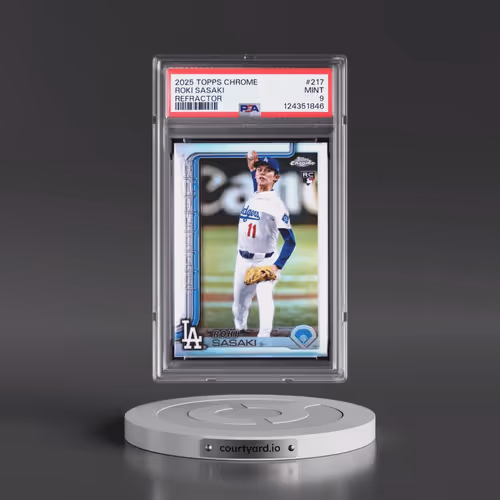 2025 Topps Chrome #217 Roki Sasaki - Refractor (PSA 9 MINT)