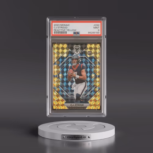 2023 Panini Mosaic #292 CJ Stroud - Reactive Yellow (PSA 9 MINT)