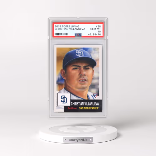 2018 Topps Living #38 Christian Villanueva (PSA 10 GEM MINT)