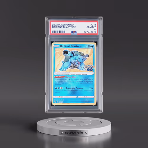 2022 Pokémon Go #018 Radiant Blastoise - Holo (PSA 10 GEM MINT)