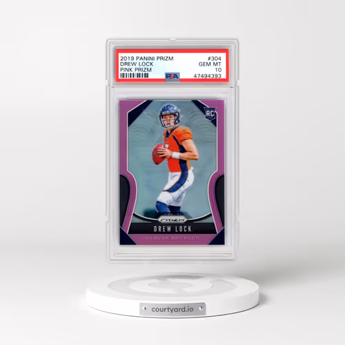 2019 Panini Prizm #304 Drew Lock - Pink Prizm (PSA 10 GEM MINT)