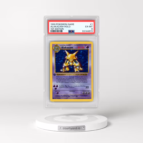 1999 Pokémon Game #1 Alakazam - 1st Edition Holo (PSA 6 EX-MT)