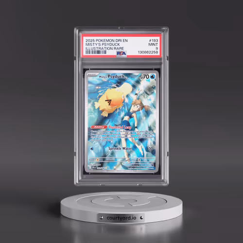 2025 Pokémon Dri EN-Destined Rivals #193 Misty's Psyduck - Illustration Rare (PSA 9 MINT)