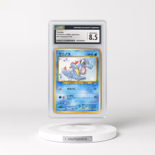 1999 Neo Premium File #158 Totodile - No Rarity (CGC 8.5 NM-MT+)