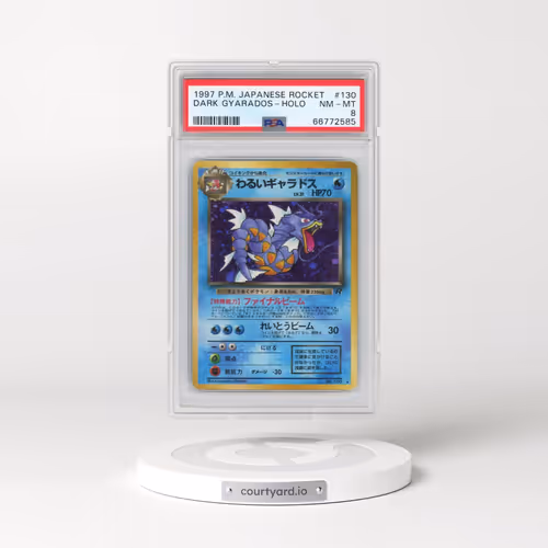 1997 Pokémon Rocket #130 Dark Gyarados - Holo (PSA 8 NM-MT)