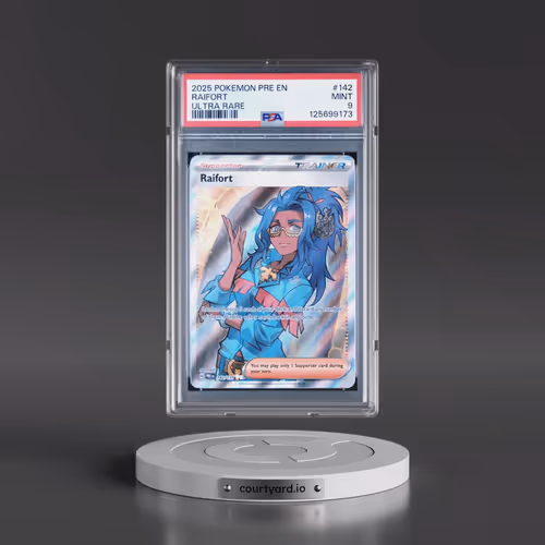 2025 Pokémon Pre EN-Prismatic Evolutions #142 Raifort - Ultra Rare (PSA 9 MINT)