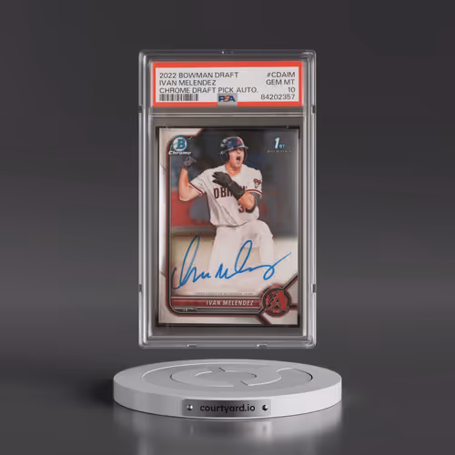 2022 Bowman Draft Chrome Draft Pick Autographs #CDAIM Ivan Melendez (PSA 10 GEM MINT)