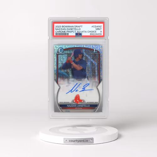 2023 Bowman Draft Chrome Prospect Autograph #CDANZ Nazzan Zanetello - Hta Choice (PSA 9 MINT)