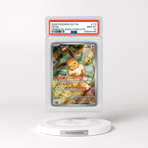 2025 Pokémon Svp EN-SV Black Star Promo #173 Eevee - Prismatic Evolutions Elite Trainer Box (PSA 10 GEM MINT)