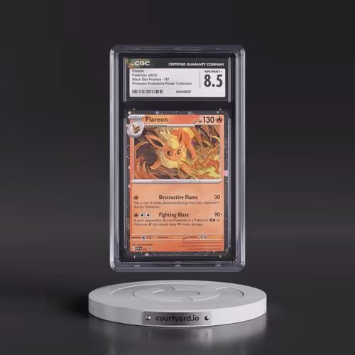 2025 Pokémon Svp EN-SV Black Star Promo #167 Flareon - Prismatic Evolutions Poster Collection (CGC 8