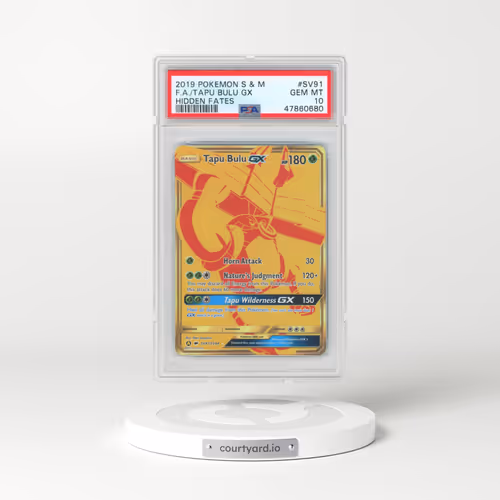 2019 Pokémon Sun & Moon Hidden Fates #SV91 Tapu Bulu GX - Holo Full Art (PSA 10 GEM MINT)