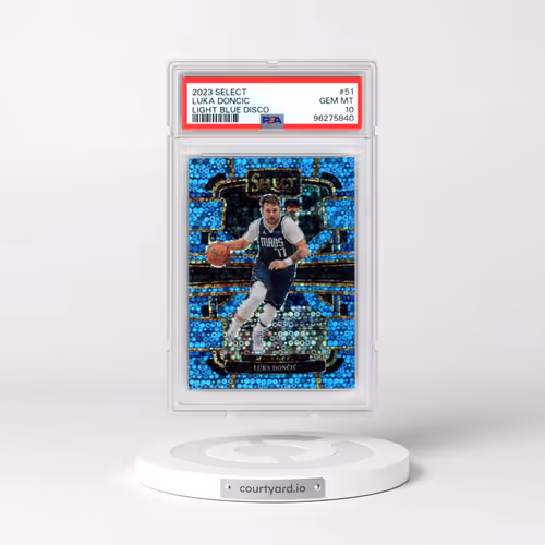 2023 Panini Select #51 Luka Doncic - Light Blue Disco (PSA 10 GEM MINT)