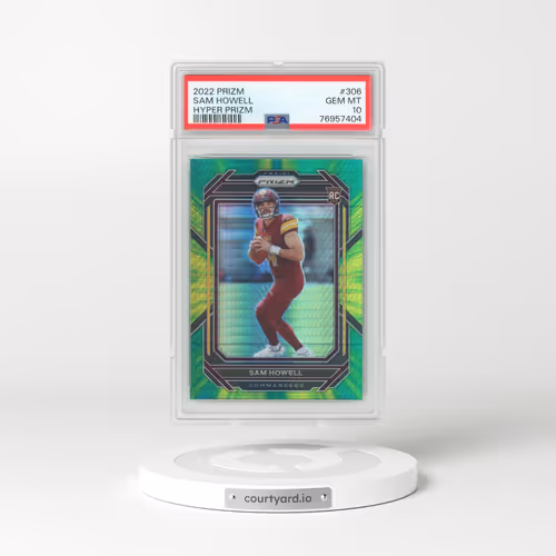 2022 Panini Prizm #306 Sam Howell - Hyper Prizm (PSA 10 GEM MINT)