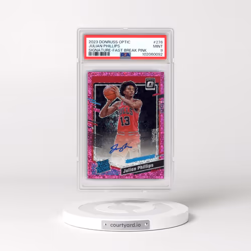 2023 Panini Donruss Optic #276 Julian Phillips - Signature-Fast Break Pink (PSA 9 MINT)