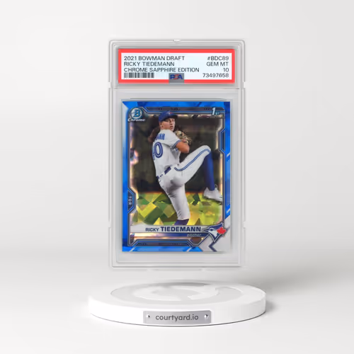 2021 Bowman Draft Chrome Sapphire Edition #BDC89 Ricky Tiedemann (PSA 10 GEM MINT)