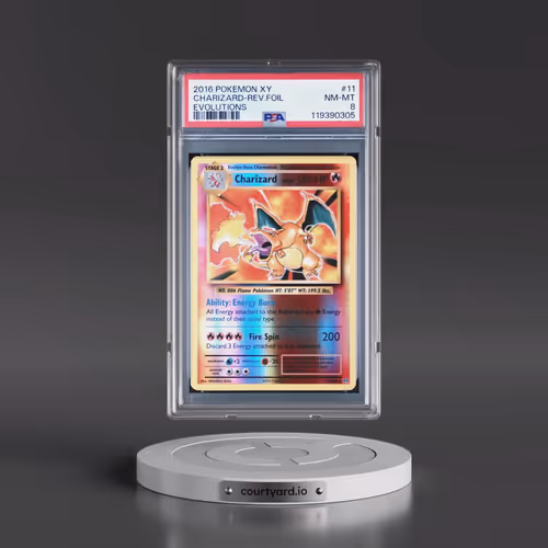 2016 Pokémon XY Evolutions #11 Charizard - Reverse Foil (PSA 8 NM-MT)