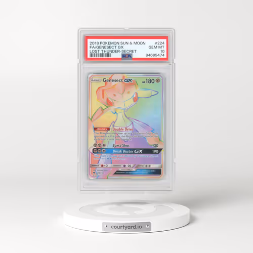 2018 Pokémon Sun & Moon Lost Thunder #224 Genesect GX - Holo Full Art Secret (PSA 10 GEM MINT)