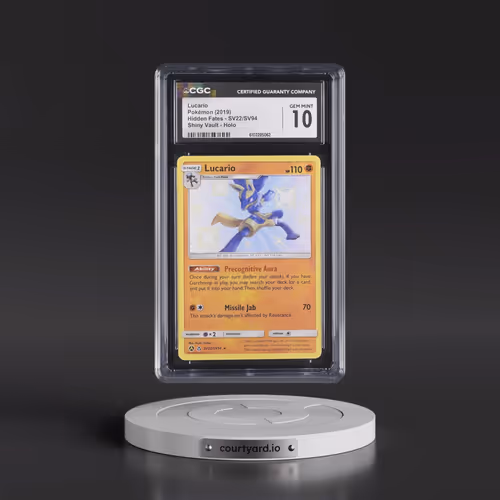 2019 Hidden Fates #SV22/SV94 Lucario - Shiny Vault Holo (CGC 10 GEM MINT)
