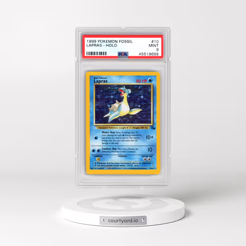 1999 Pokémon Fossil #10 Lapras - Holo (PSA 9 MINT)