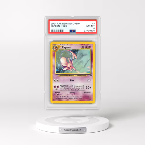 2001 Pokémon Neo Discovery #1 Espeon - Holo (PSA 8 NM-MT)