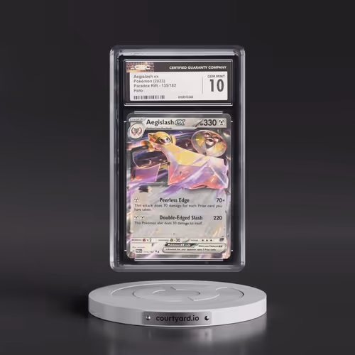 2023 Pokémon Par EN-Paradox Rift #135 Aegislash EX - Holo (CGC 10 GEM MINT)