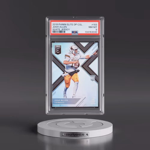 2018 Panini Elite Draft Picks Collegiate #103 Josh Allen - White Jersey (PSA 8 NM-MT)