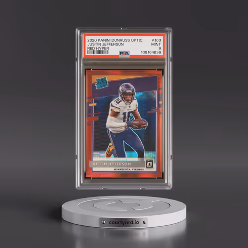 2020 Panini Donruss Optic #163 Justin Jefferson - Red Hyper (PSA 9 MINT)