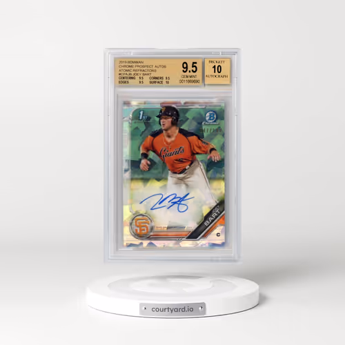 2019 Bowman Chrome Prospect Autographs Atomic Refractors #CPAJB Joey Bart (BGS 9.5 GEM MINT)