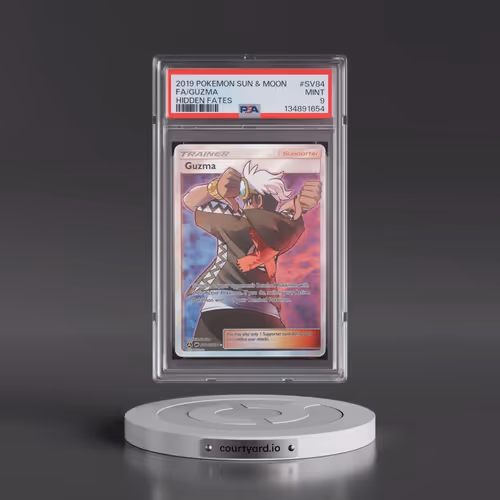 2019 Pokémon Sun & Moon Hidden Fates #SV84 Guzma - Full Art (PSA 9 MINT)