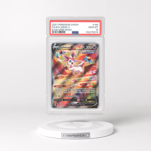 2021 Pokémon Sword & Shield Evolving Skies #184 Sylveon V - Holo Full Art (PSA 10 GEM MINT)