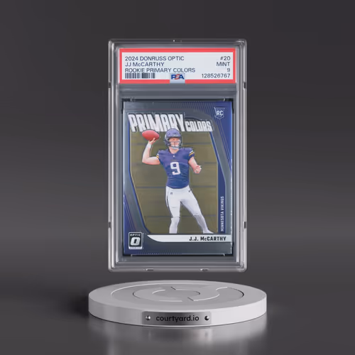 2024 Panini Donruss Optic Rookie Primary Colors #20 JJ McCarthy (PSA 9 MINT)