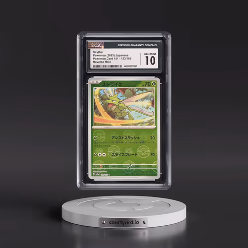 2010 Pokémon Card 151 #123/165 Scyther - Reverse Holo Poké Ball (CGC 10 GEM MINT)