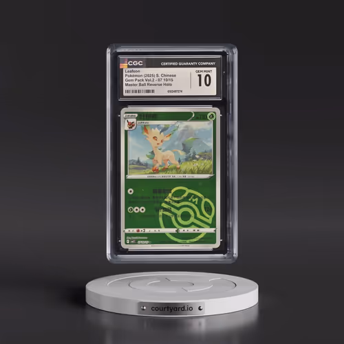 2025 Gem Pack Volume 2 - CBB2C - Simplified #07 10/15 Leafeon - Reverse Holo Master Ball (CGC 10 GEM