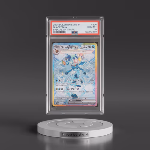 2024 Pokémon Sv8a-Terastal Fest EX #206 Glaceon EX - Holo Special Art Rare (PSA 10 GEM MINT)