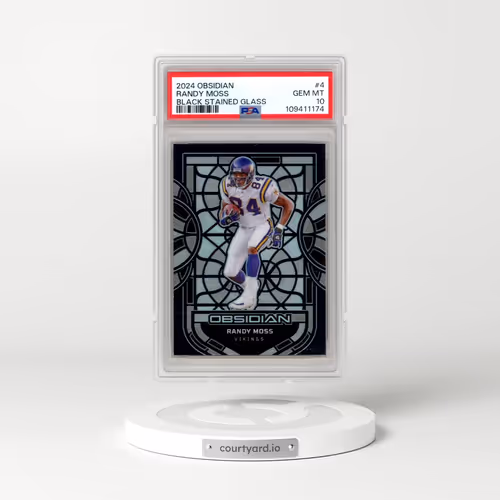 2024 Panini Obsidian Black Stained Glass #4 Randy Moss (PSA 10 GEM MINT)